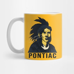 Pontiac Native American Vector Shirt Design Mug